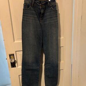 INC International Concepts Dark Blue Straight Leg Curvy Fit Jeans